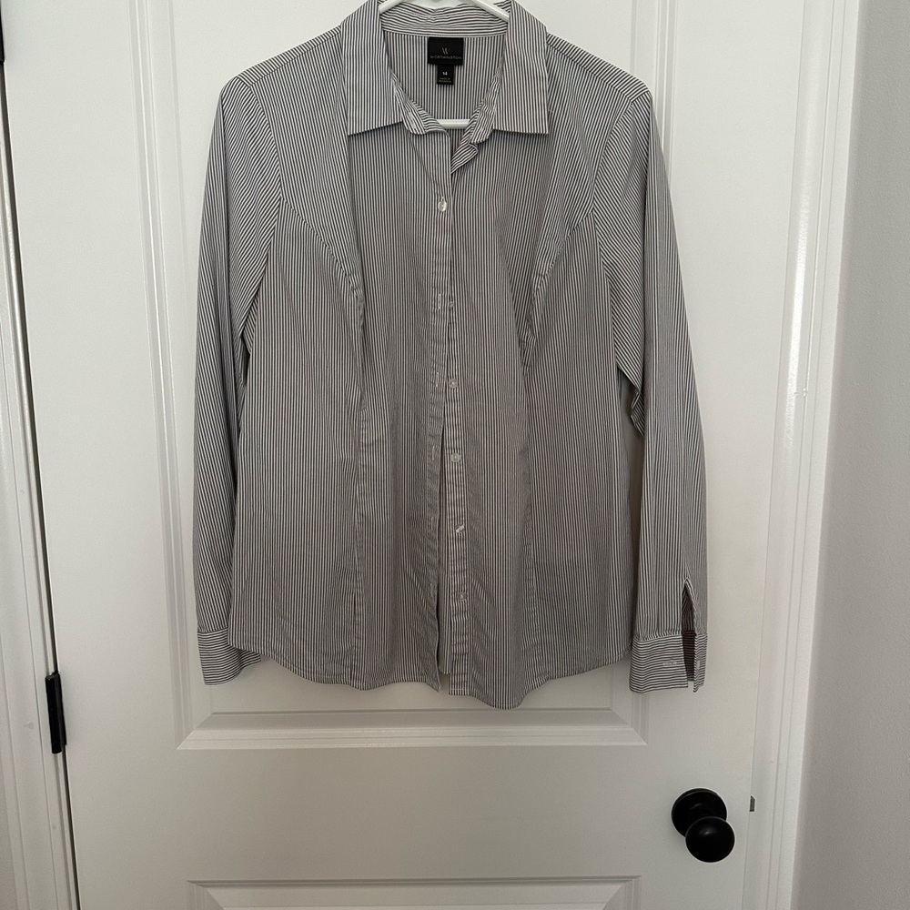 Worthington long sleeve striped blouse